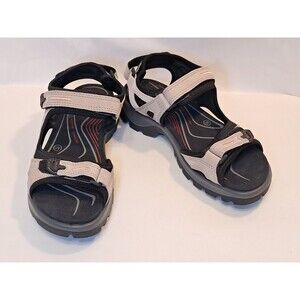 ECCO Offroad Yucatan Size 40 EU/9-9.5 US Hiking Beige Black Adjustable Straps